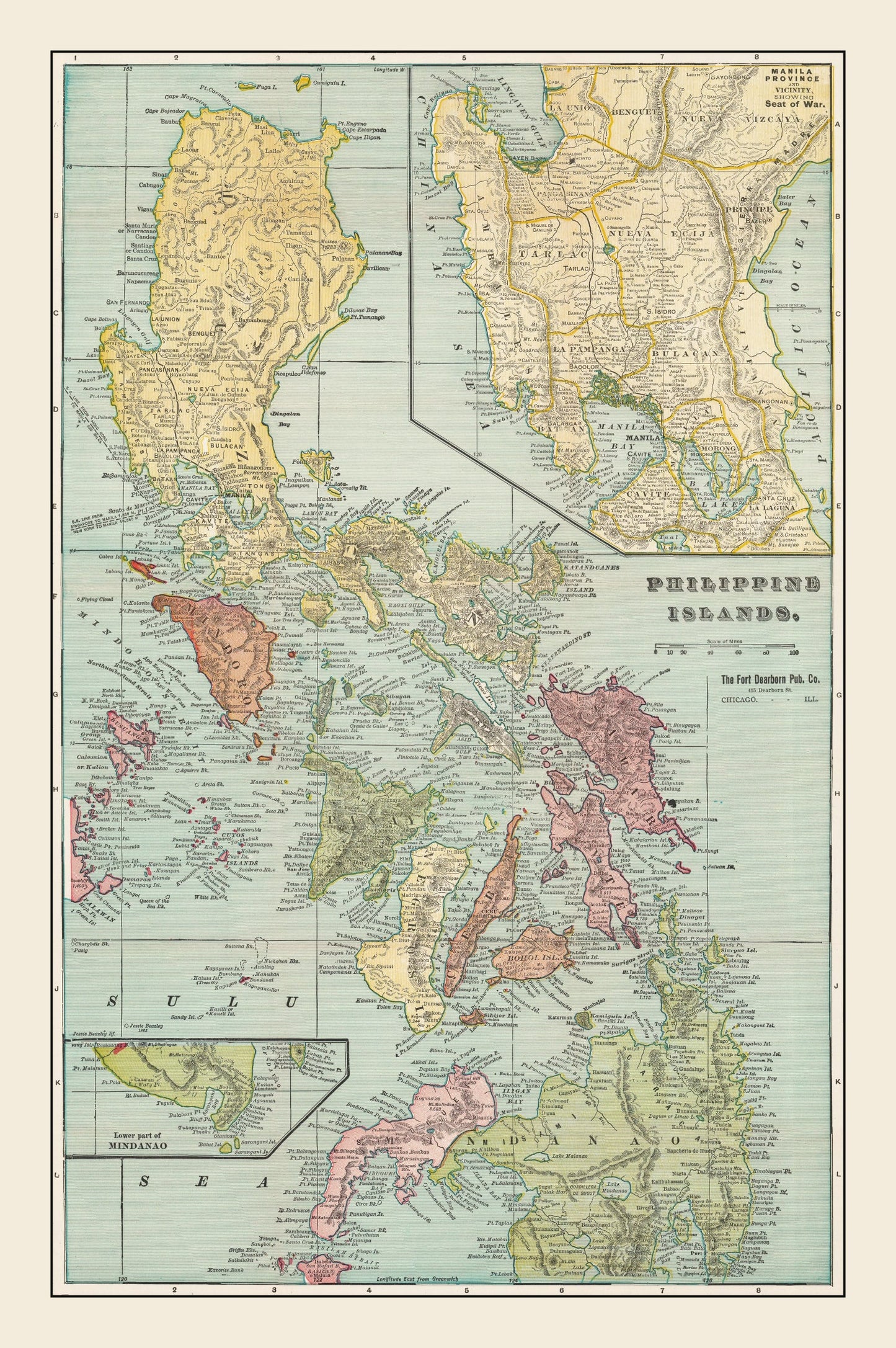 Vintage Map of the Philippines, 1899