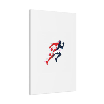 Stay Strong Runner Gym Canvas Wall Art