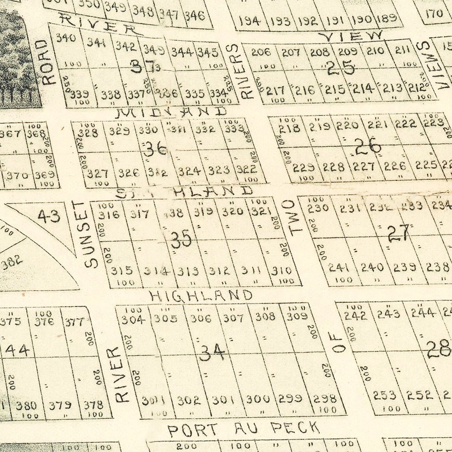 Vintage Map of Port au Peck, New Jersey, 1894