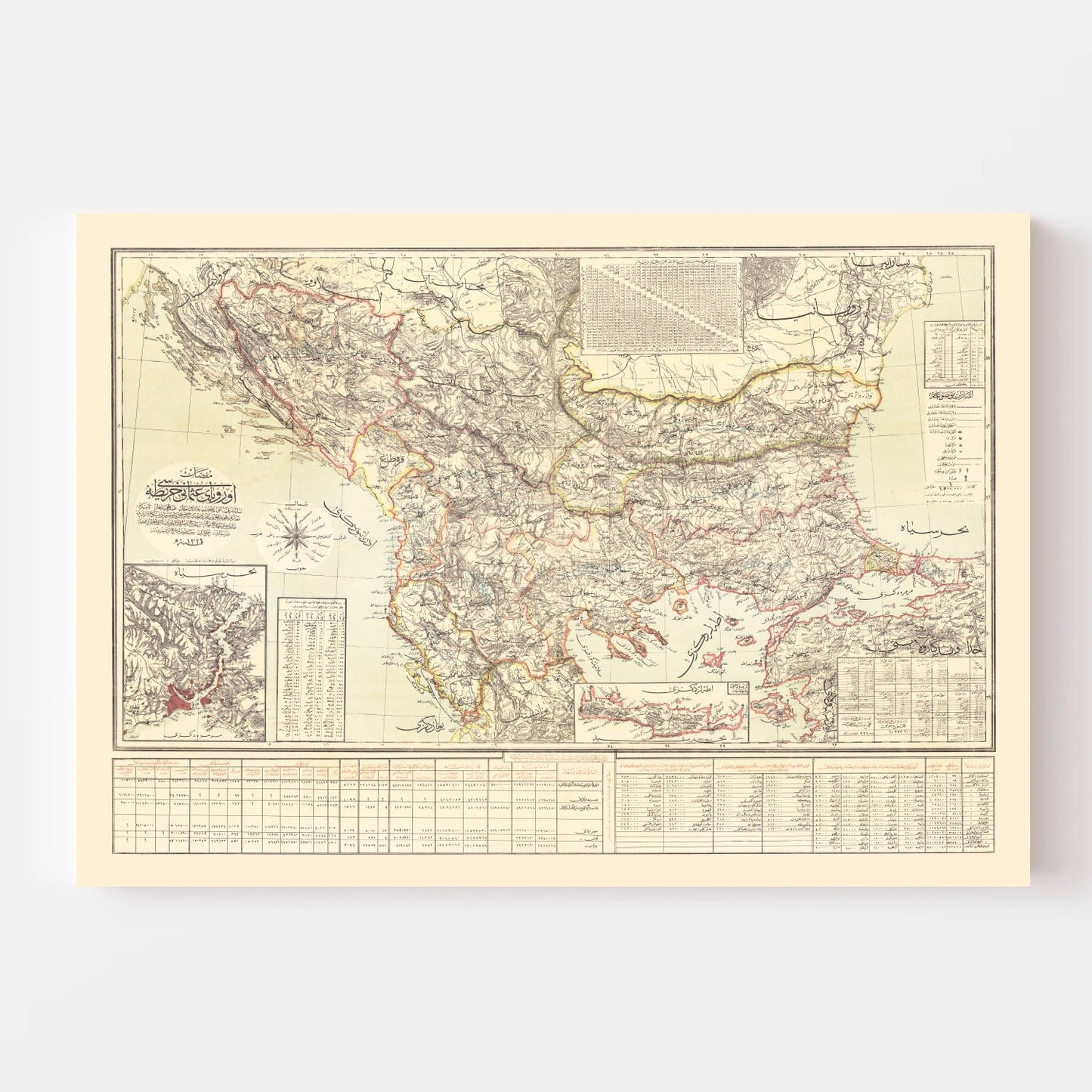 Vintage Map of the Balkans, 1906