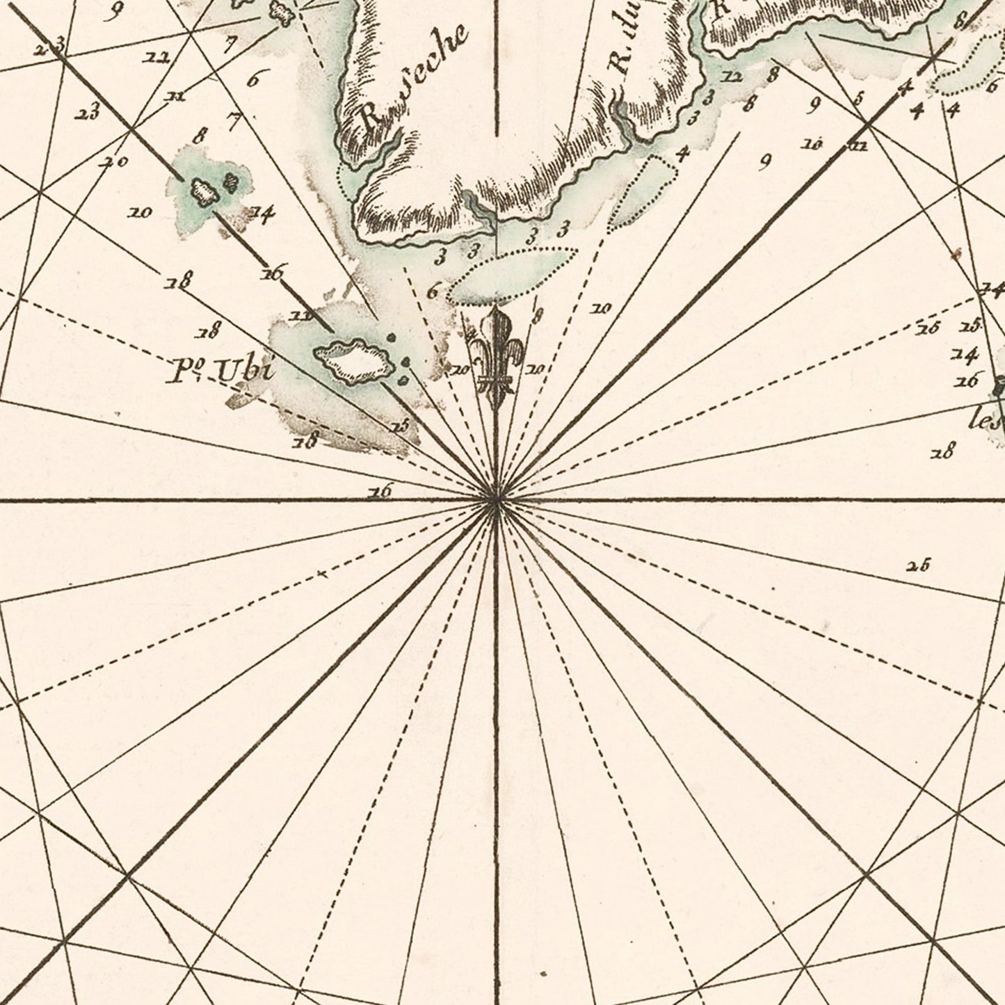 Vintage Gulf of Siam Map, 1745