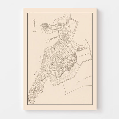 Vintage Macao Map, 1943