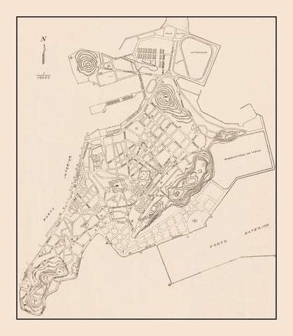 Vintage Macao Map, 1943