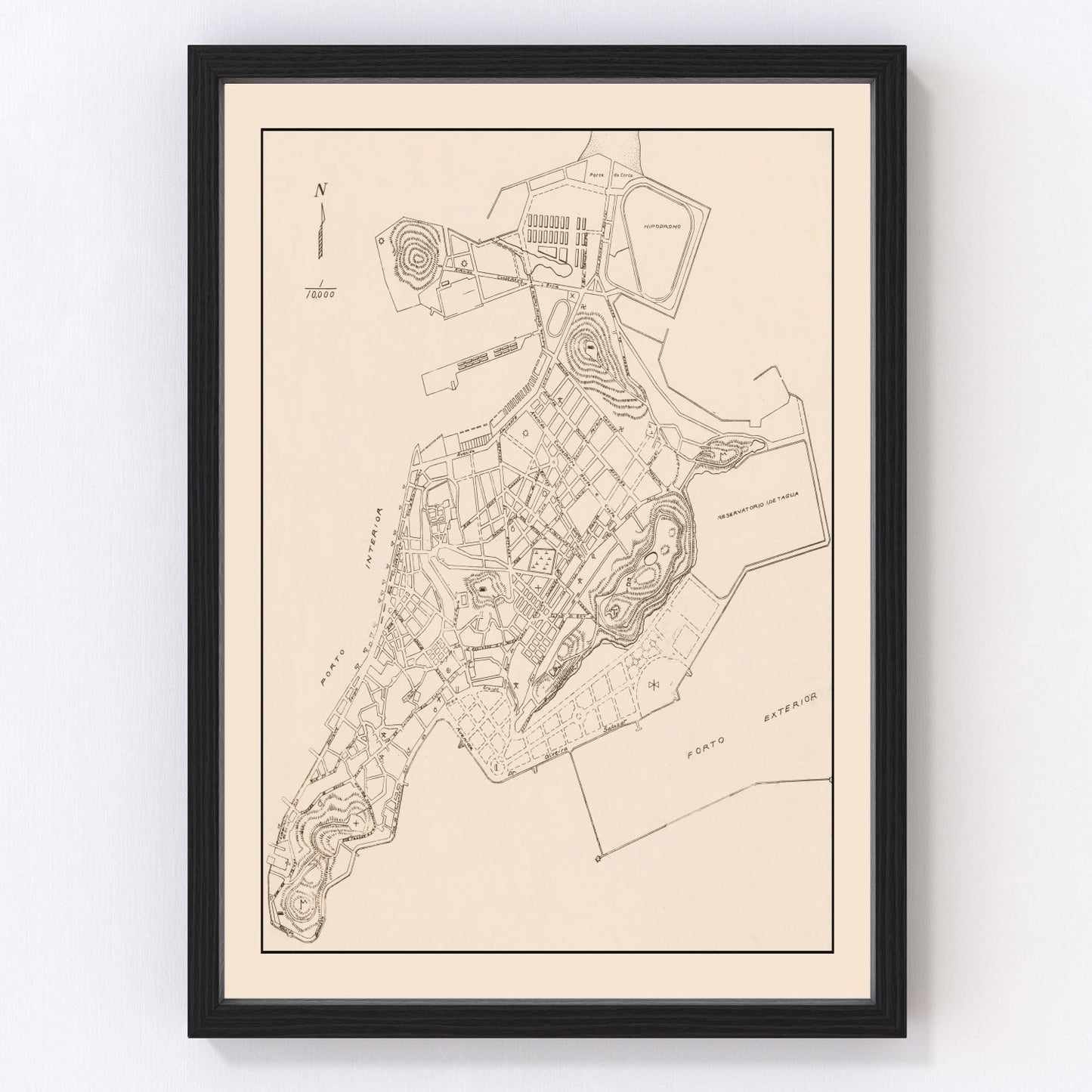Vintage map of Macao, 1943