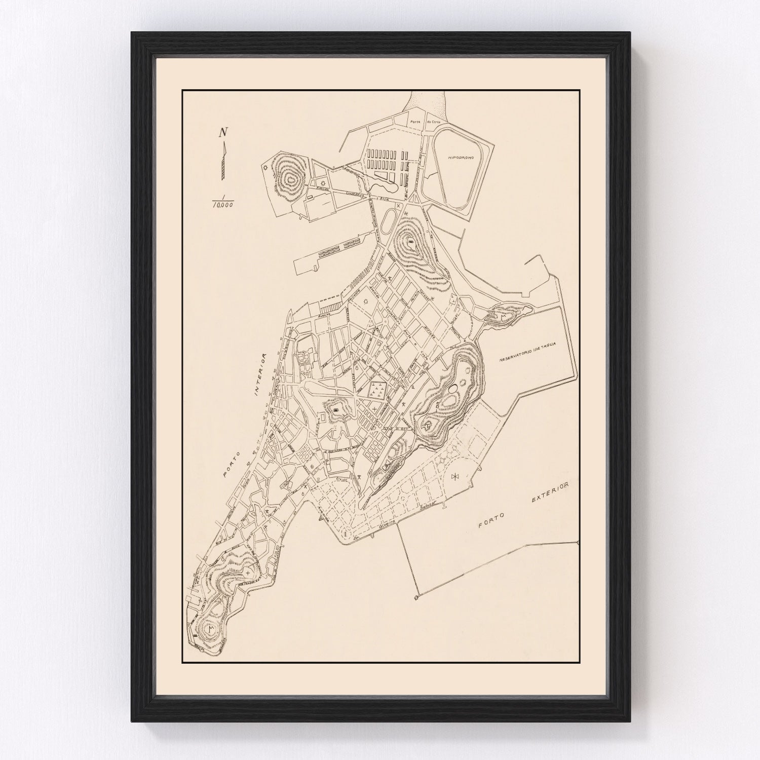 Vintage map of Macao, 1943