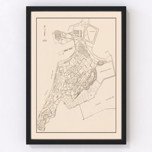 Vintage map of Macao, 1943