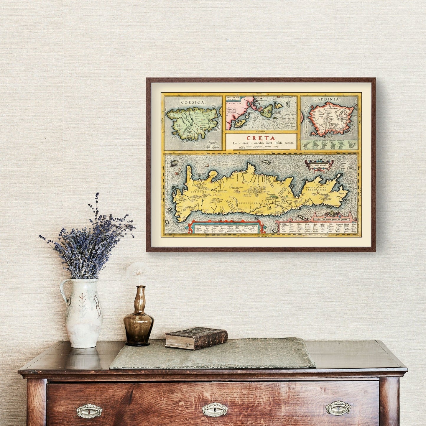 Vintage Map of Crete and Greek Islands, 1603