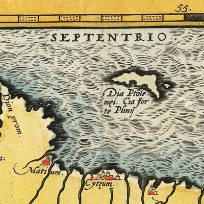 Vintage Map of Crete and Greek Islands, 1603
