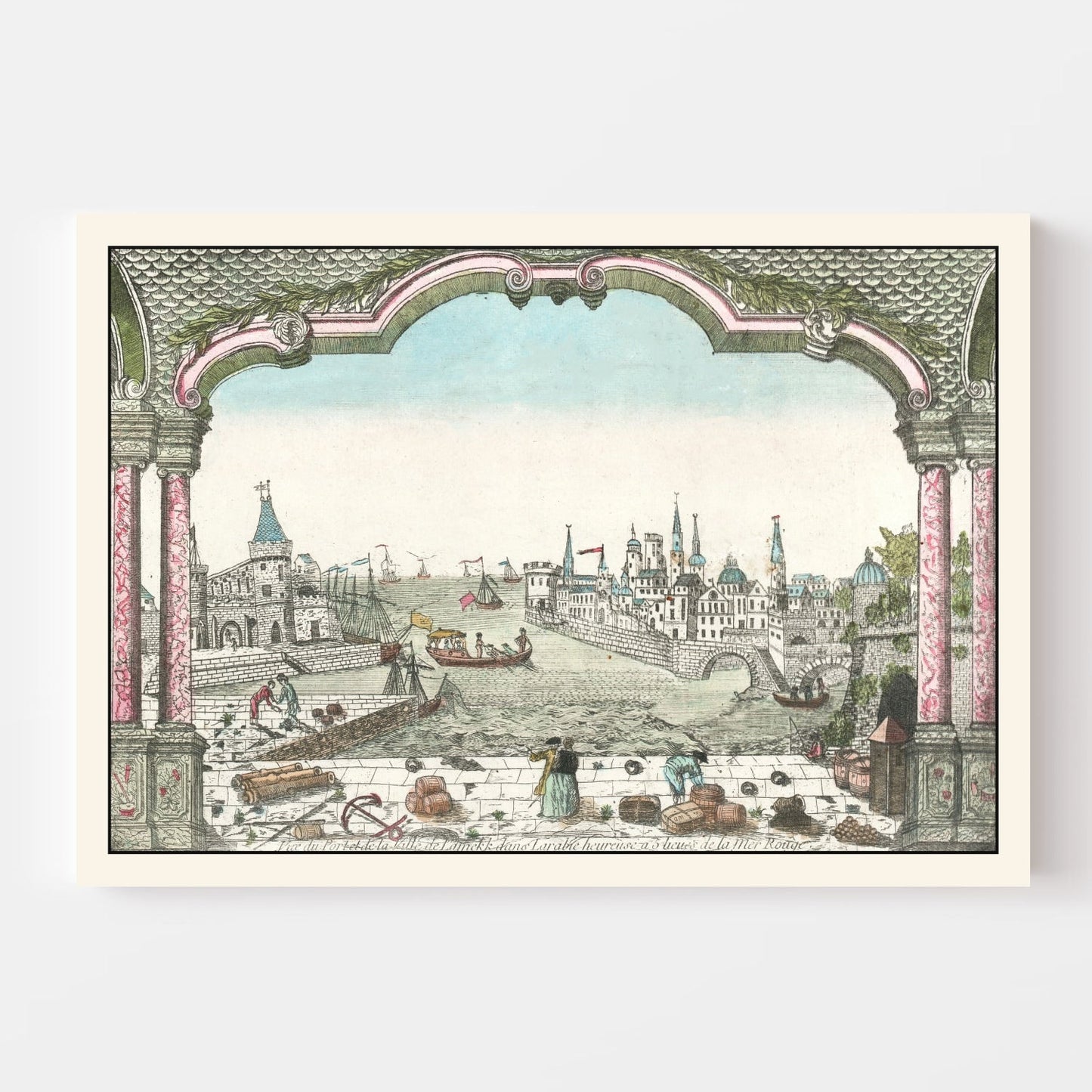 Vintage Map of Jeddah, Saudi Arabia, 1750