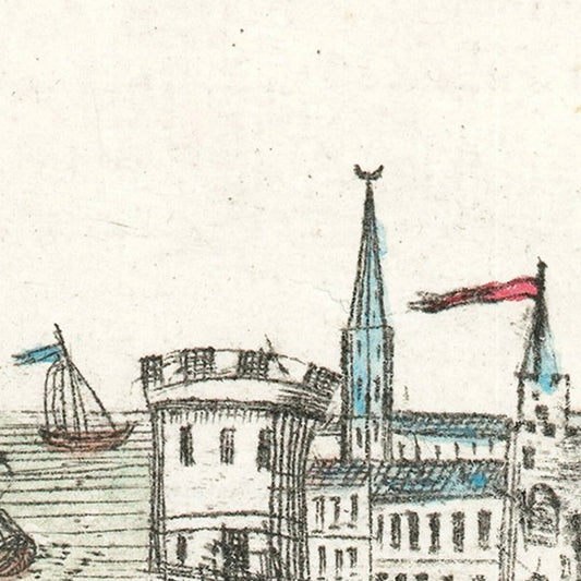 Vintage Map of Jeddah, Saudi Arabia, 1750