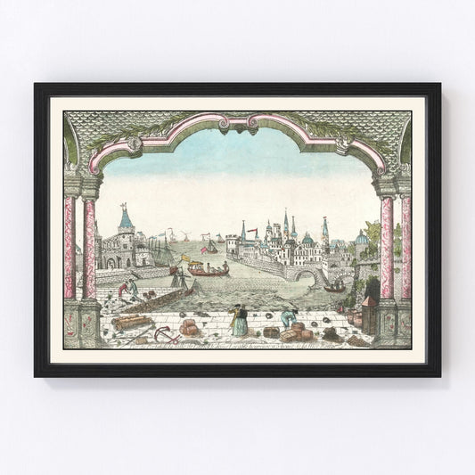 Vintage map of Jeddah, Saudi Arabia, 1750