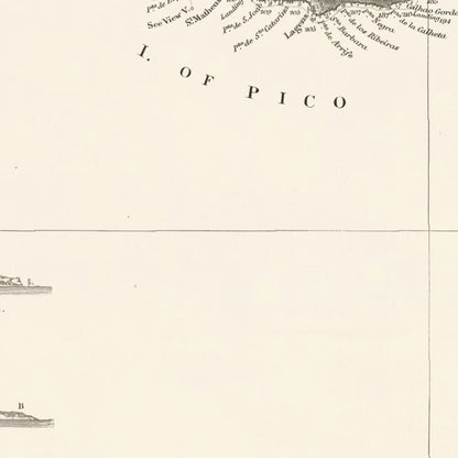Vintage Map of the Azores, 1859