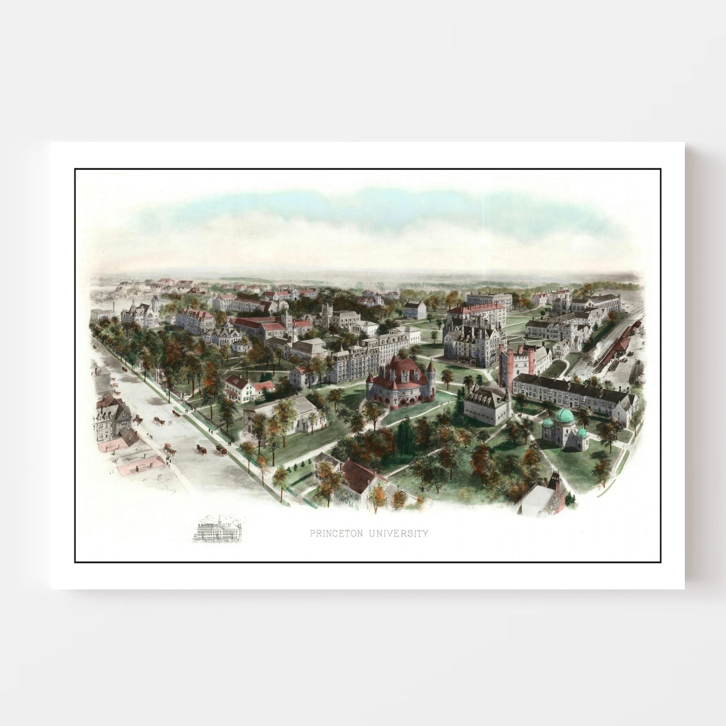 Vintage Map of Princeton University, New Jersey, 1906