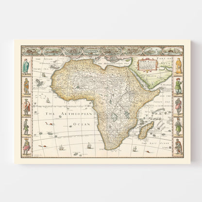 Vintage Map of Africa, 1626