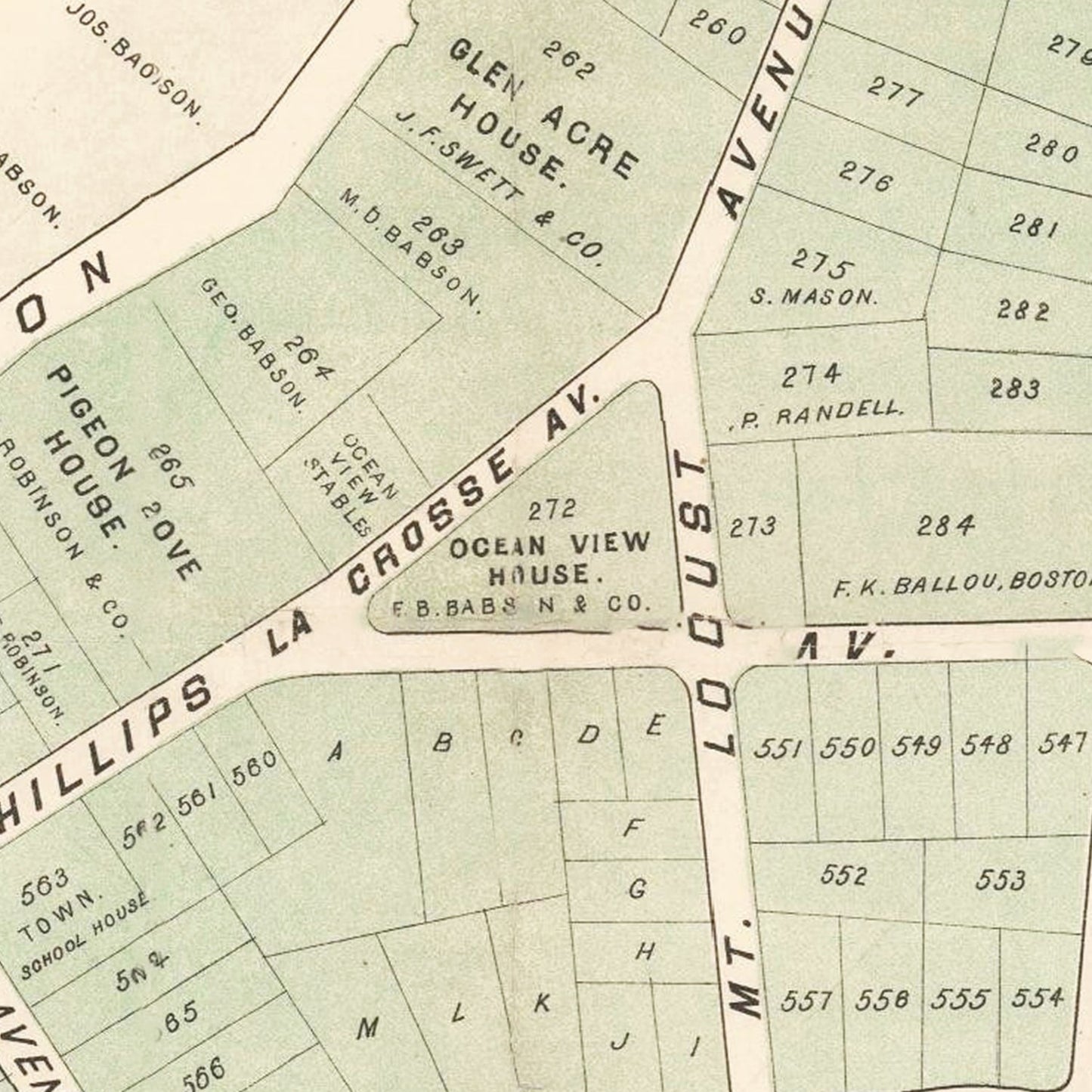 Vintage Map of Pigeon Cove and Cape Ann, Massachusetts, 1870