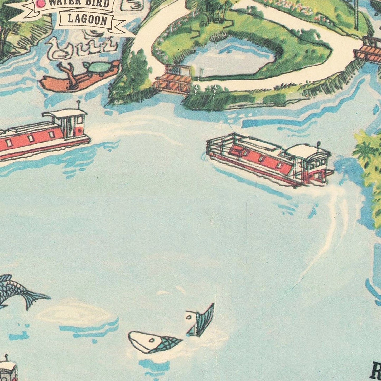 Vintage Rainbow Springs, Florida Map, 1967