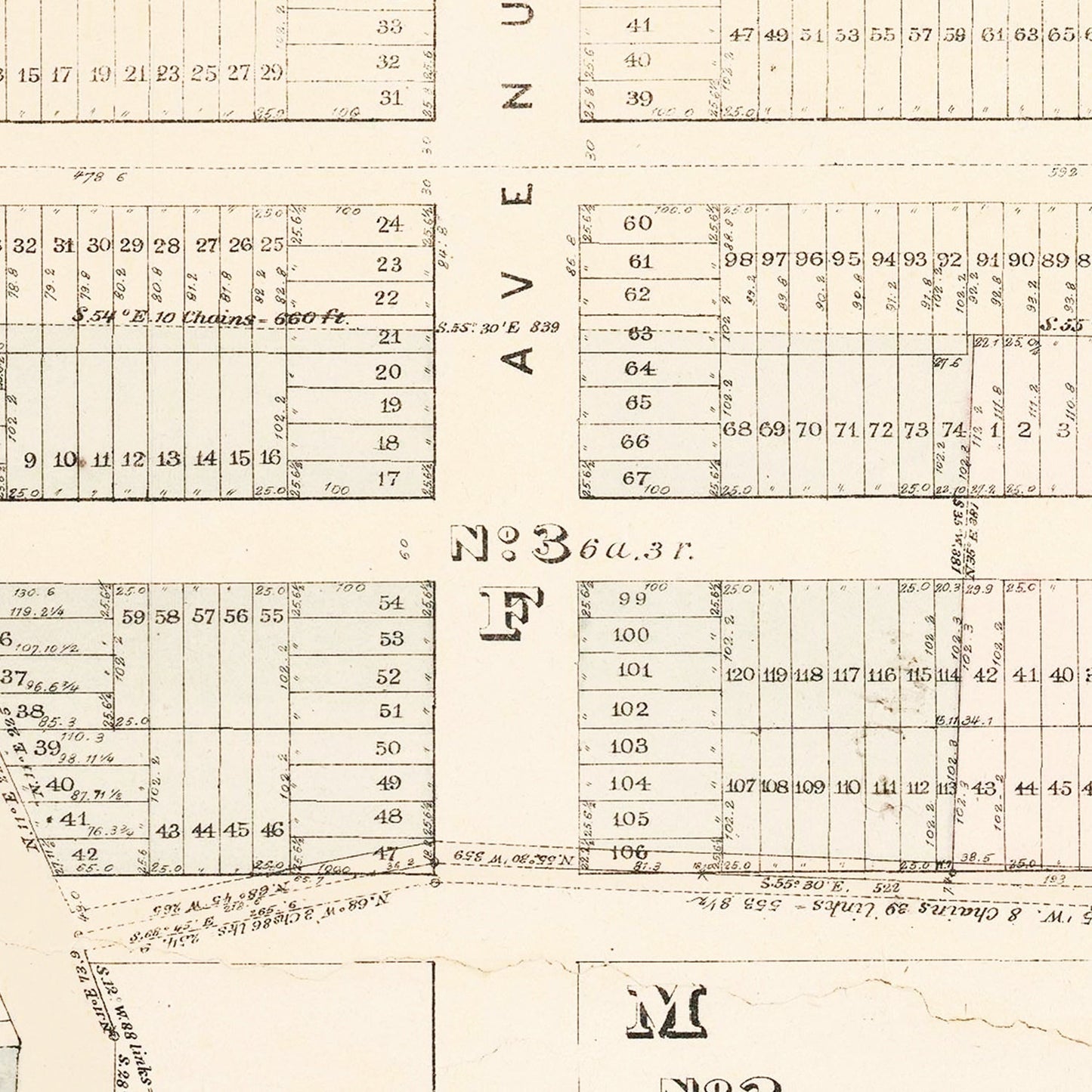 Vintage Upper West Side Manhattan New York Map, 1874