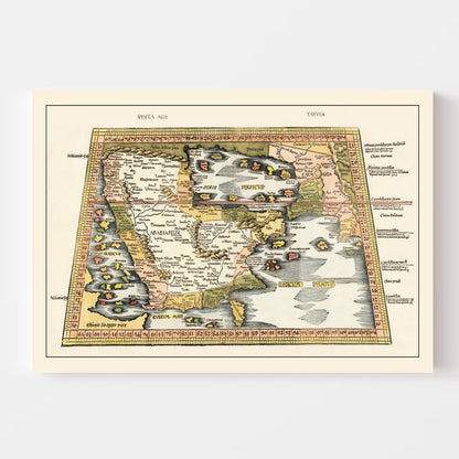 Vintage Map of Arabia, 1513