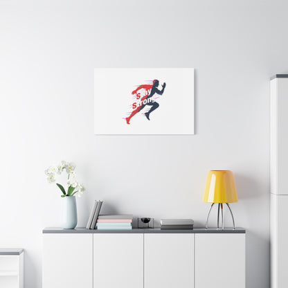 Stay Strong Runner Gym Canvas Wall Art