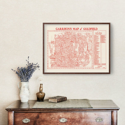 Vintage Goldfield, NV Mining Claims Map, 1906