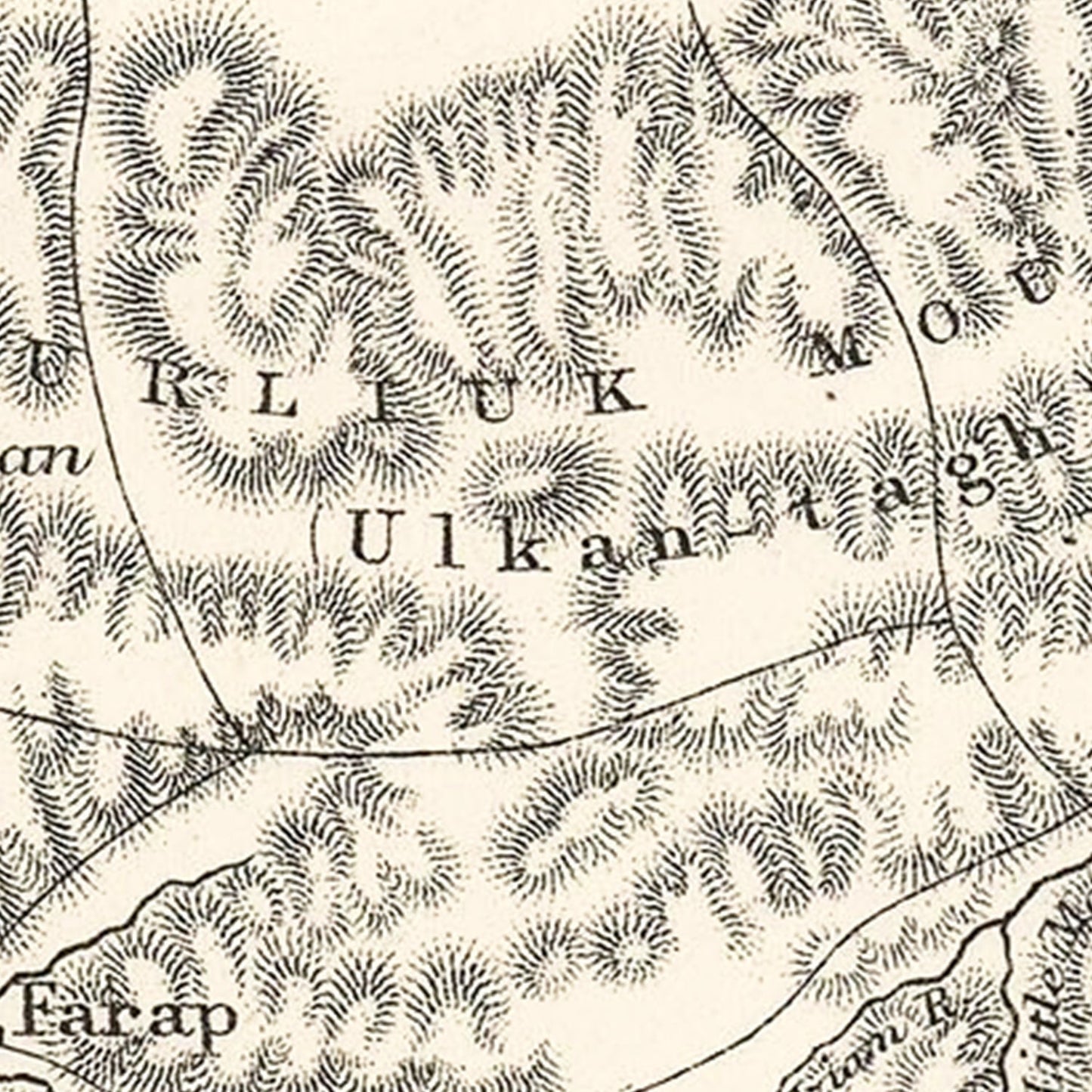 Vintage Western Tajikistan Map, 1873