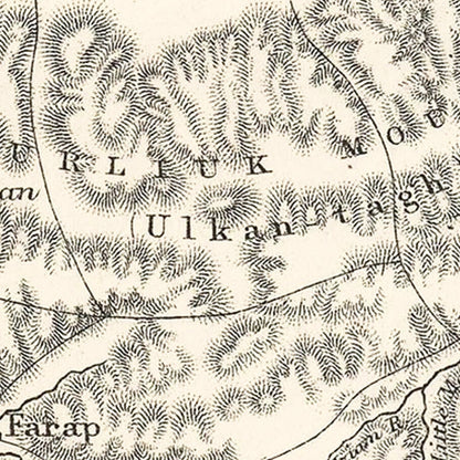 Vintage Western Tajikistan Map, 1873