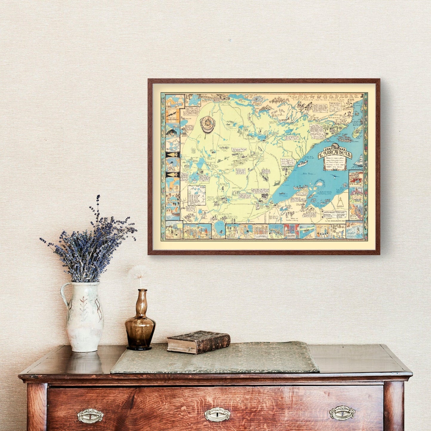 Vintage Pictorial Map of the Arrowhead Region, Minnesota, 1929