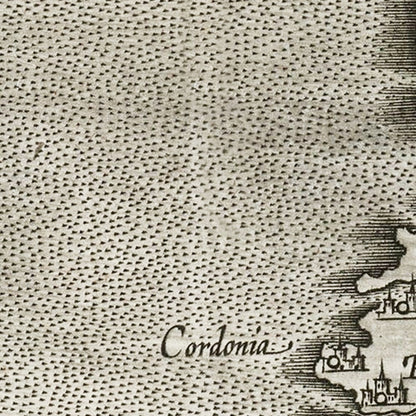 Vintage Map of Chile, 1597