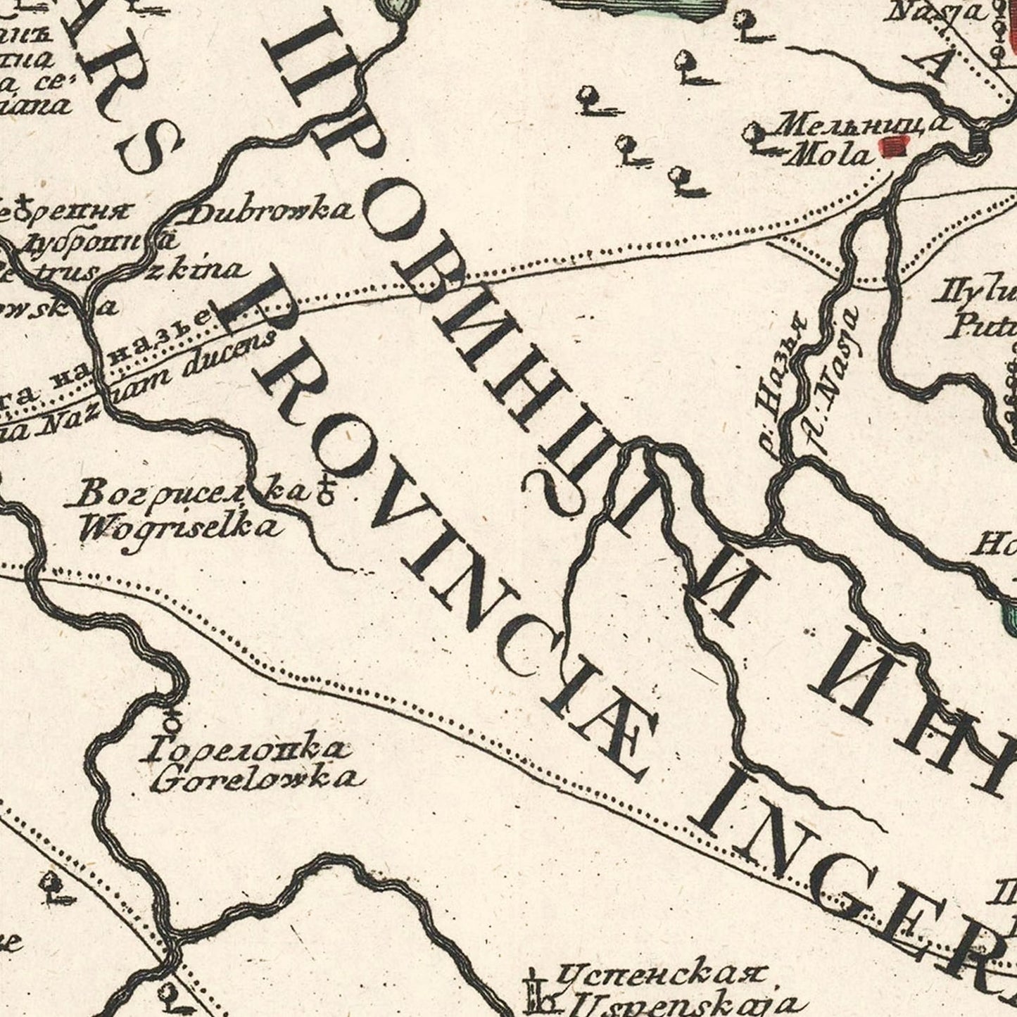 Vintage Lake Ladoga Map, 1760
