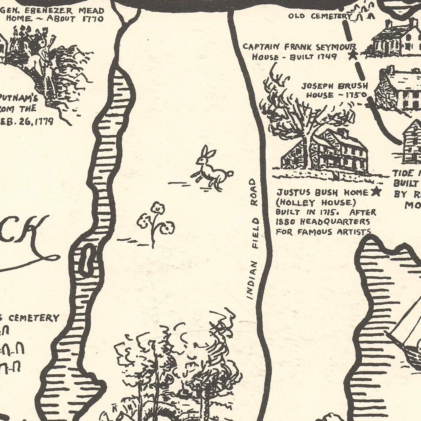 Vintage Map of Greenwich, Connecticut, 1939