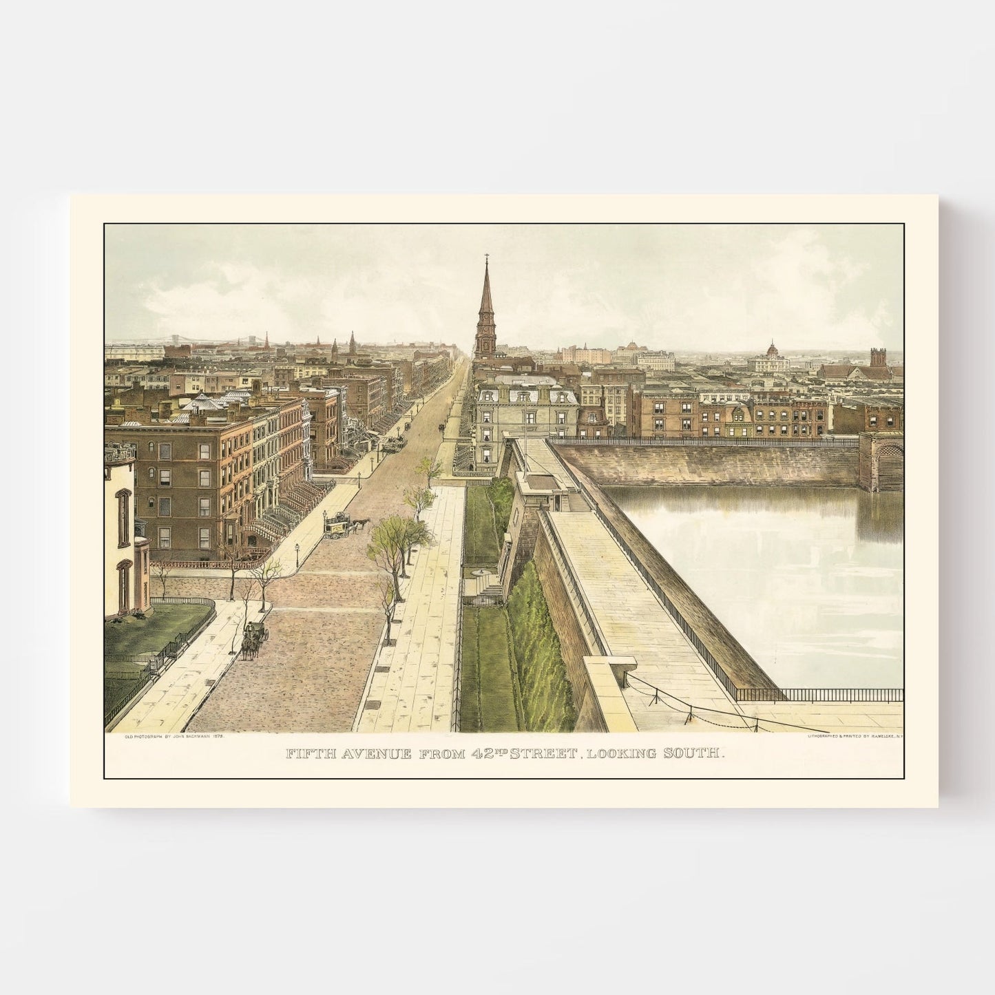 Vintage Map of Murray Hill, New York City, 1879