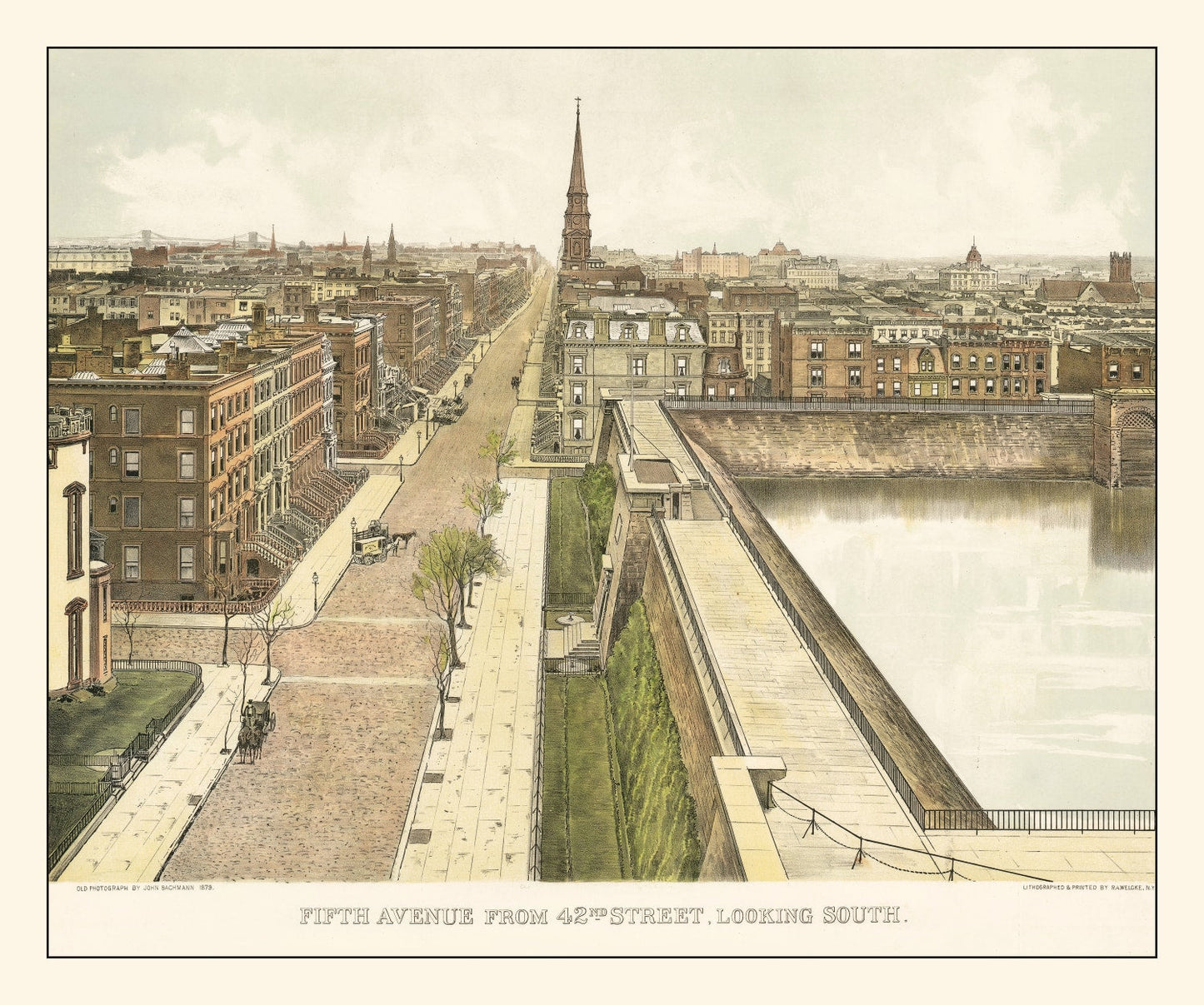 Vintage Map of Murray Hill, New York City, 1879