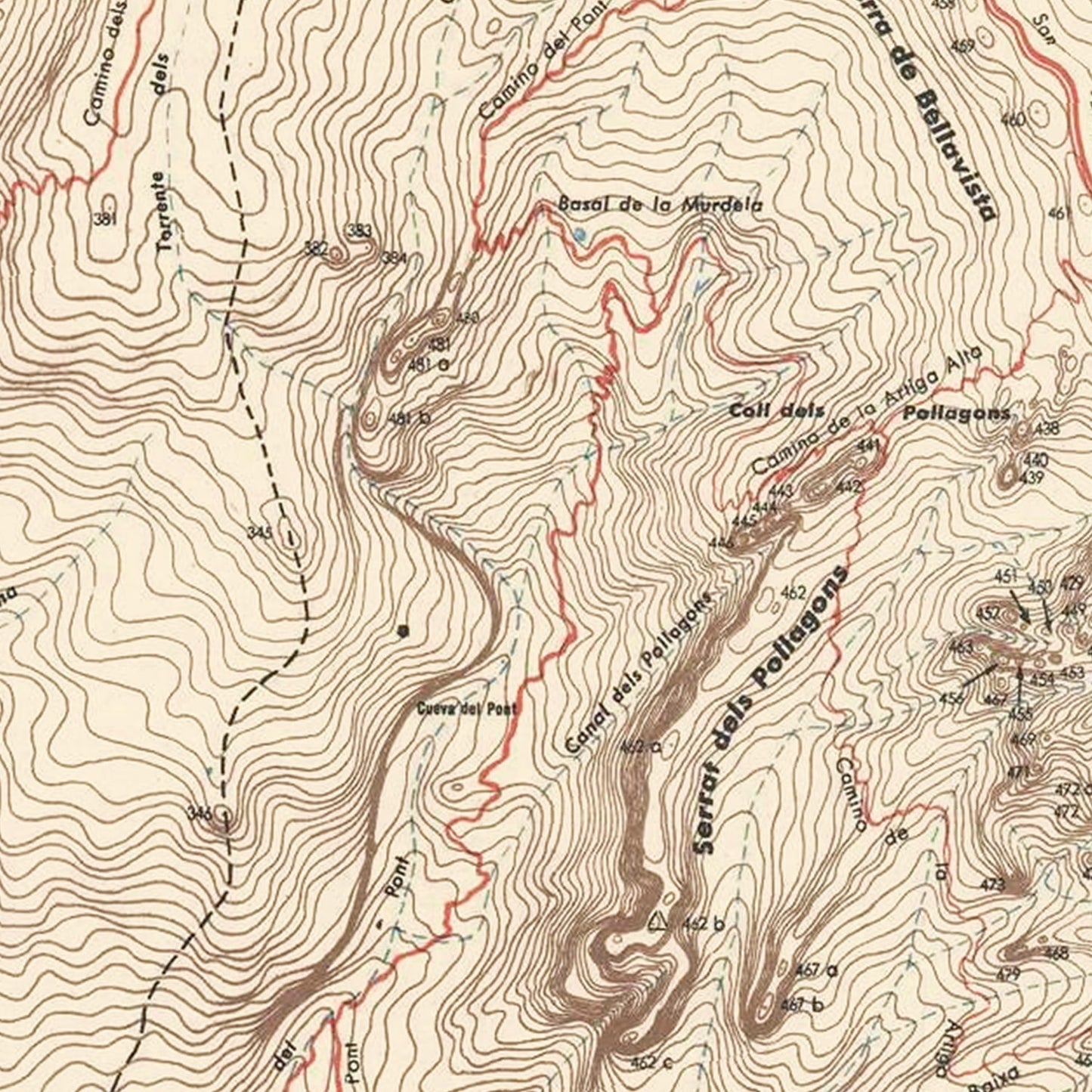 Vintage Map of Montserrat, Caribbean, 1949
