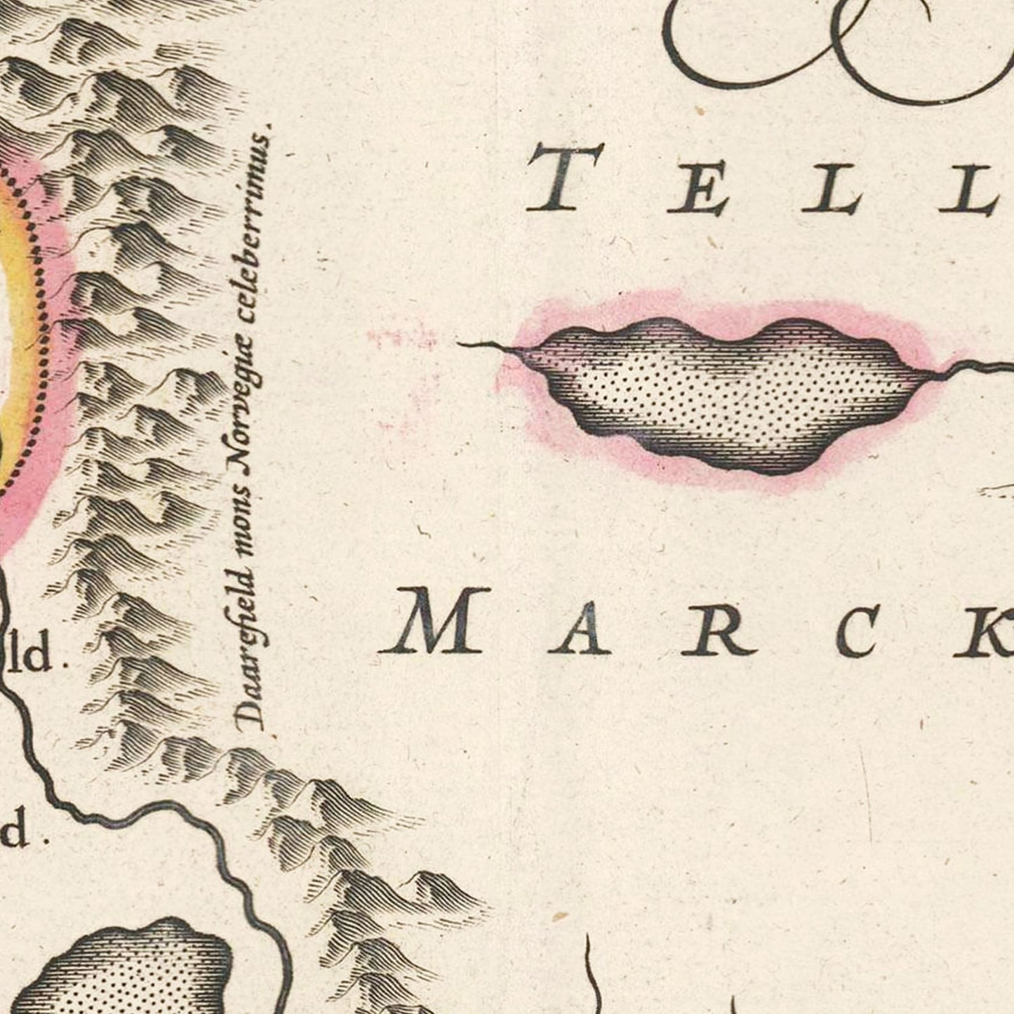 Vintage Map of Stavanger, Norway, 1640