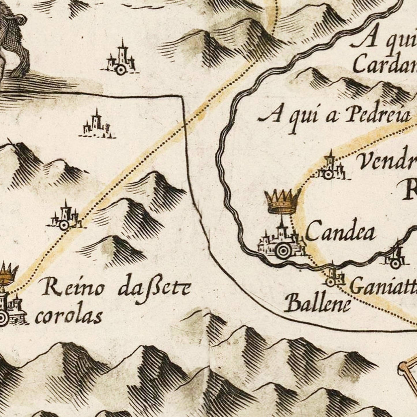 Vintage Map of Sri Lanka, 1623
