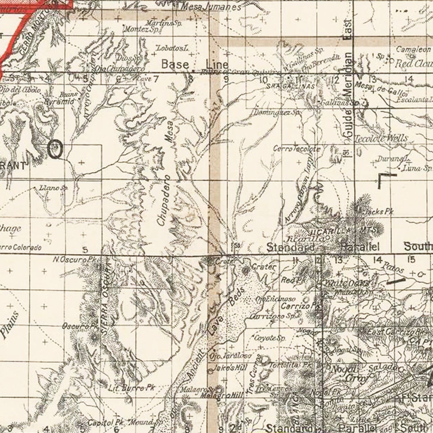 Vintage Map of New Mexico, 1896