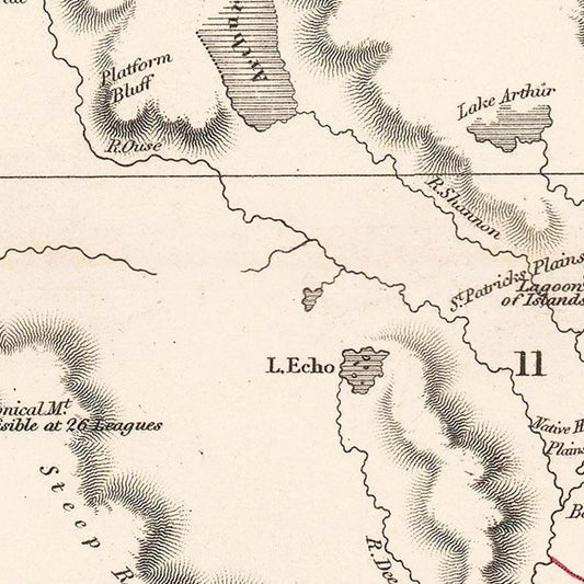 Vintage Map of Tasmania, 1831