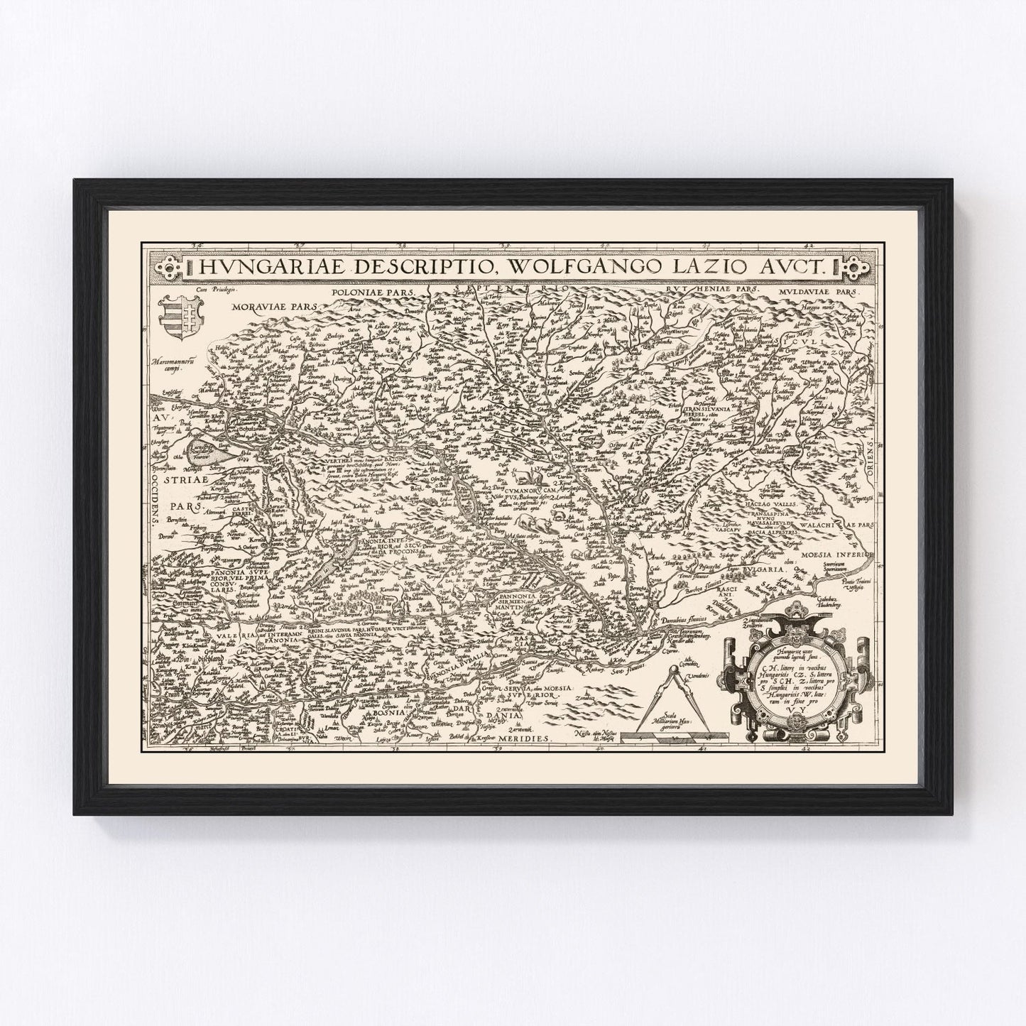 vintage map of Hungary, 1570
