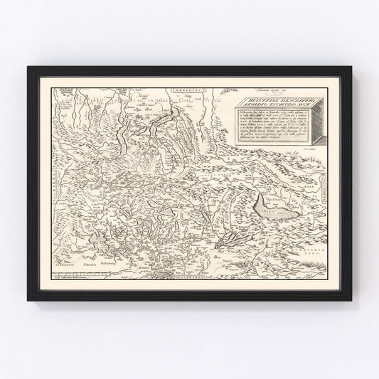 Vintage map of Switzerland, 1581