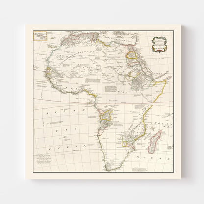 Vintage Map of Africa, 1755