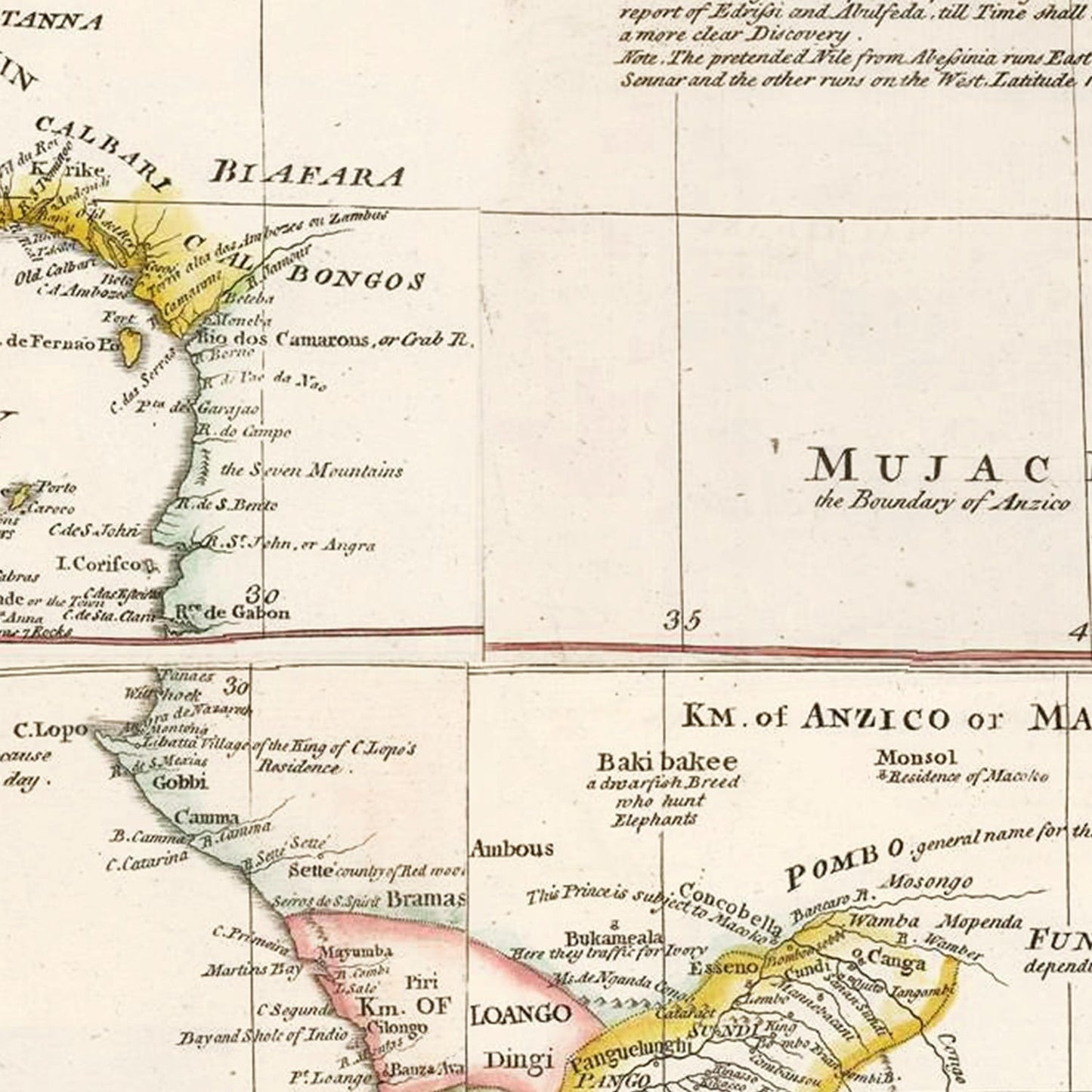 Vintage Map of Africa, 1755
