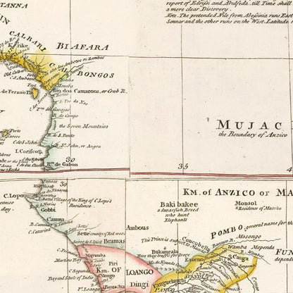 Vintage Map of Africa, 1755