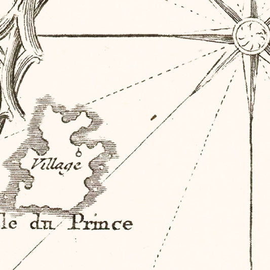 Vintage Gulf of Guinea Map, 1754