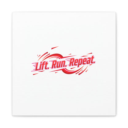 Lift Run Repeat Gym Motivation Canvas Wall Art