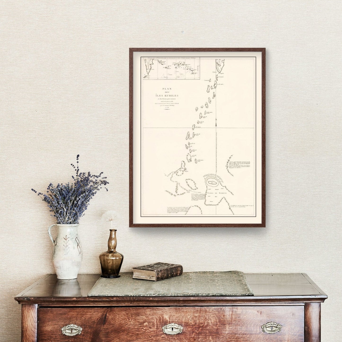 Vintage Kuril Islands Map, 1788