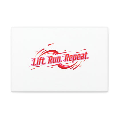 Lift Run Repeat Gym Motivation Canvas Wall Art