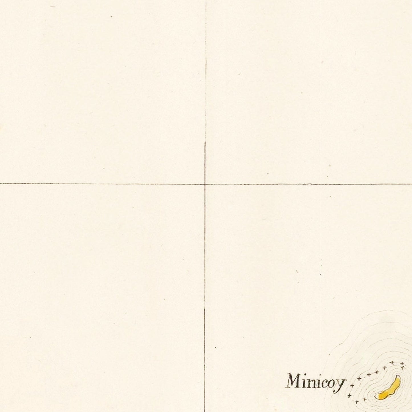 Vintage Maldive Archipelago Map, 1827