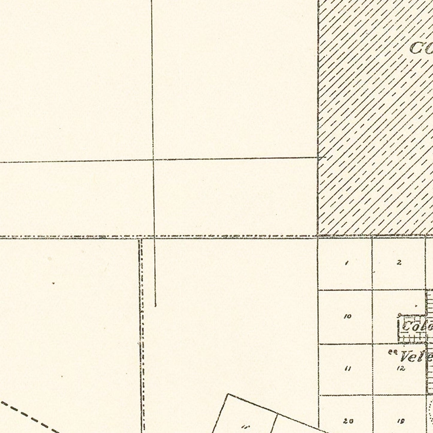 Vintage Chaco Province, Argentina Map, 1920
