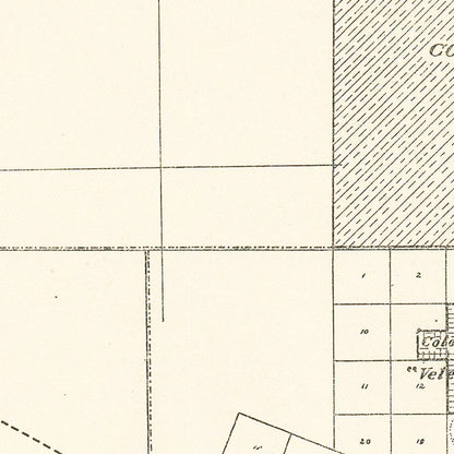 Vintage Chaco Province, Argentina Map, 1920