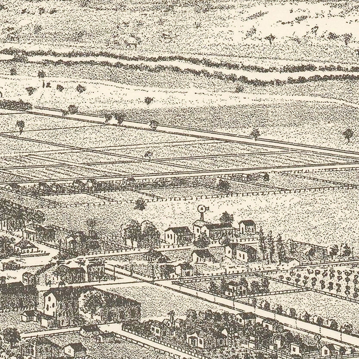 Vintage Map of Lodi, California, 1870